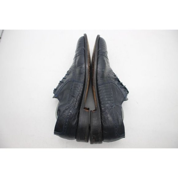 Forli Genuine Teju Navy Lizard Leather Men's Size 10 - Picture 9 of 12